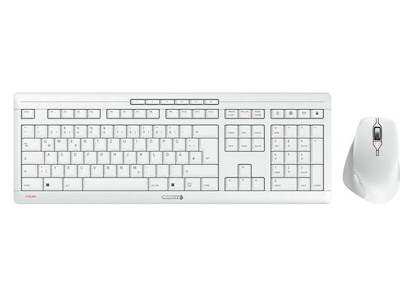CHERRY JD-8550DE-0 tastatur Mus inkluderet Hjemme/kontor RF trådløst QWERTZ Tysk Hvid
