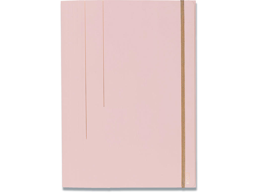 Samlemappe, 3 klapper, 1 elastik, Dusty Pink, Kozo 