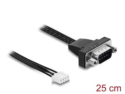 DeLOCK 91277 serielkabel Sort 0,25 m RS-232 JST-XHR-4P