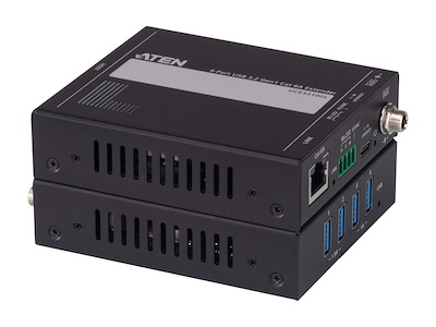 ATEN UCE33100 Netværkssender & -modtager Sort