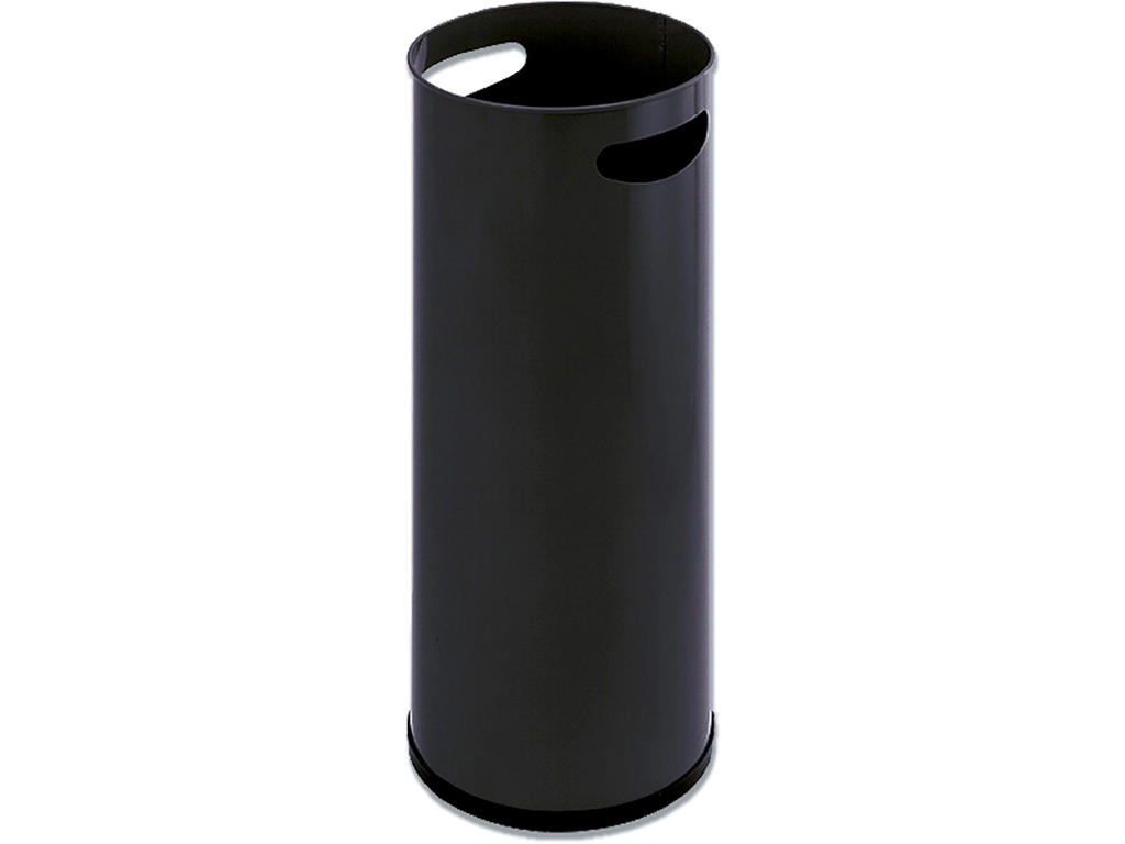 Paraplyspand med håndgreb metal sort