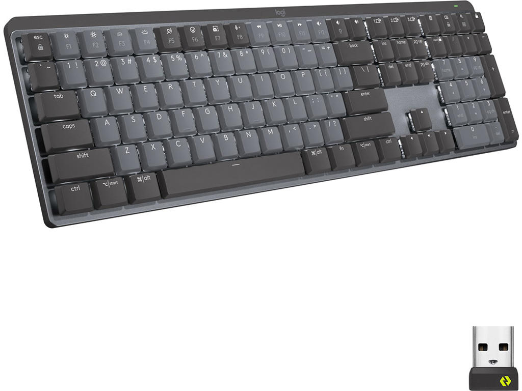 Logitech MX Keys Mechanical, Clicky, Wireless Illuminated Perf. Keyboard, Graphit