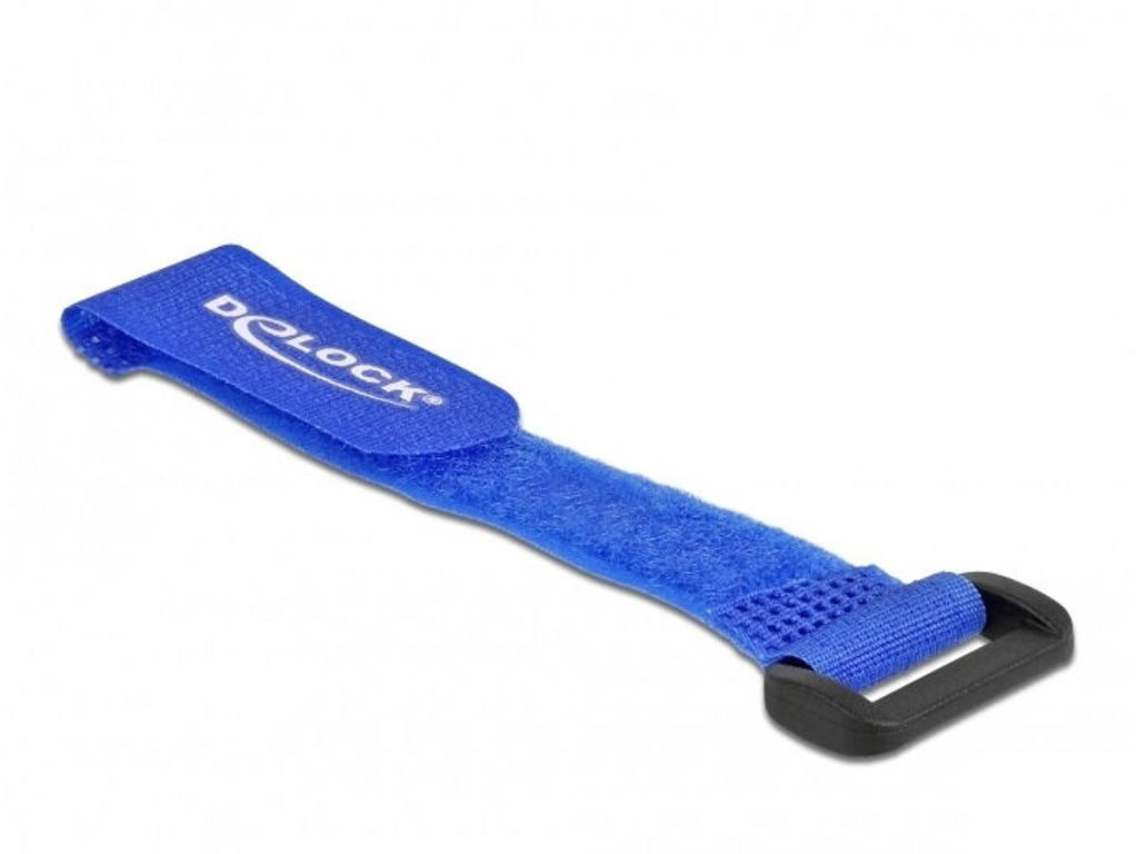 DeLOCK 19527 kabelsamler Krog og løkke kabelbinder Blå 5 stk