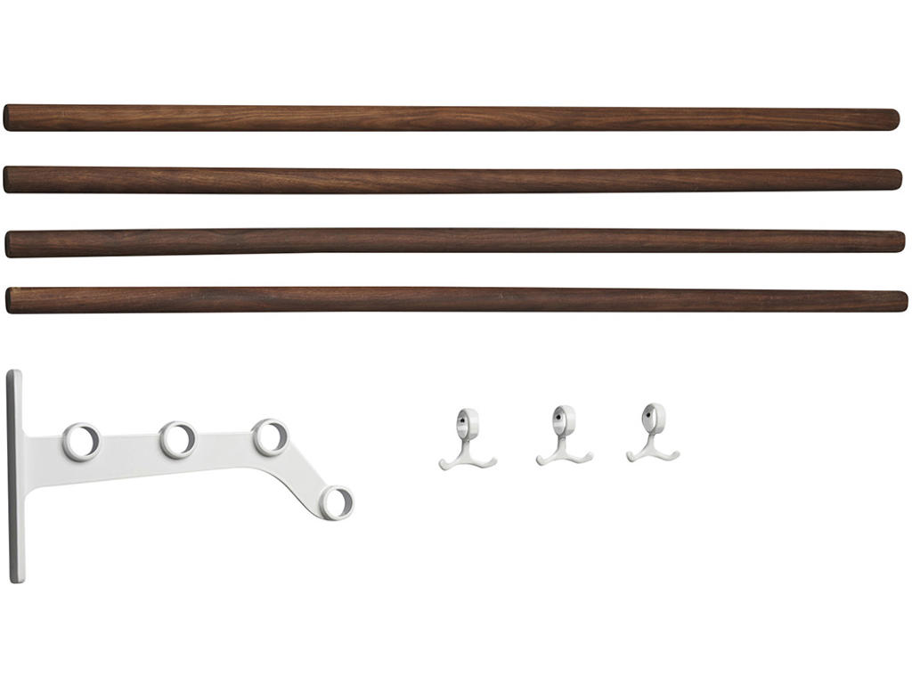 Hattehylde tillægsdel, Nostalgi, Modelnr 291, L=1000 mm valnød/hvid, Essem Design DK