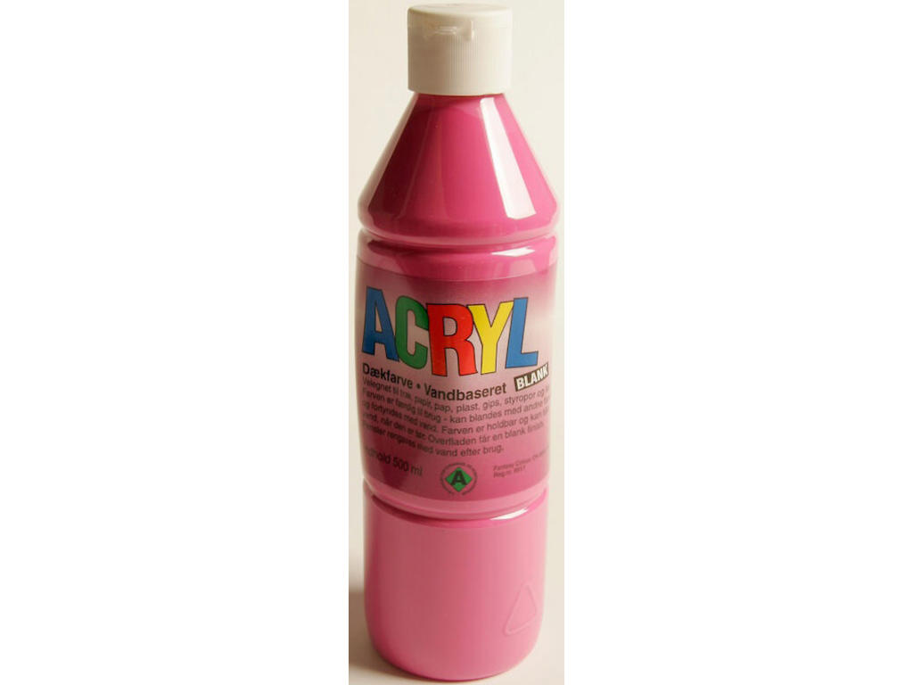 Akrylmaling, Pink, 500 ml, Fantasy
