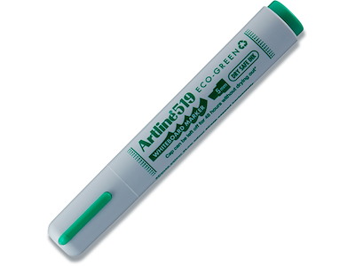 Whiteboard marker, Kantet spids, Grøn, 2-5 mm, Artline ECO-GREEN 519