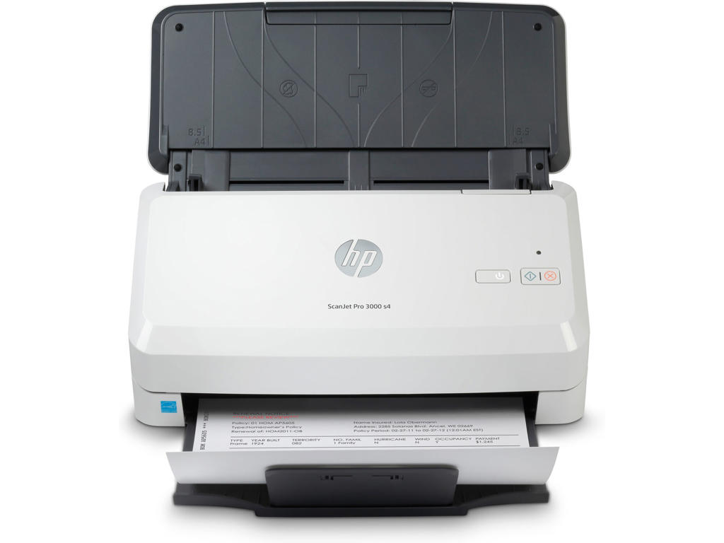 HP ScanJet Pro 3000 s4 Skanner med papir-tilførsel 600 x 600 dpi A4 Sort, Hvid