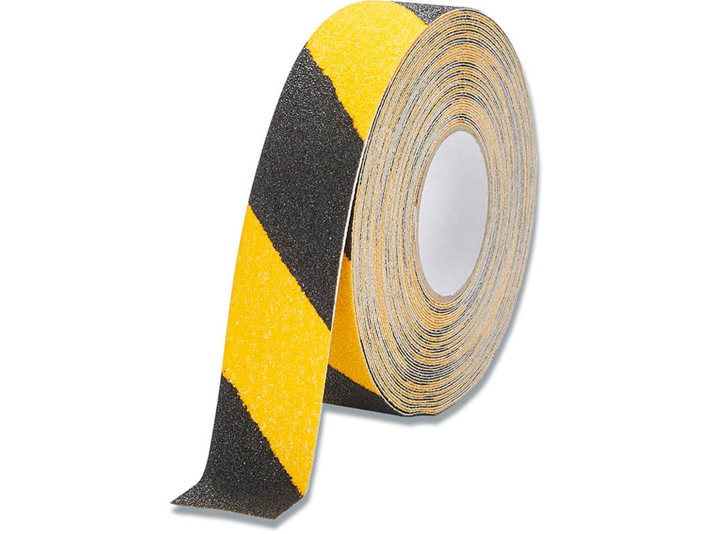 Tape - skridsikker, 50 mm, 15 m, Gul-sort, Durable DURALINE GRIP+ Color 