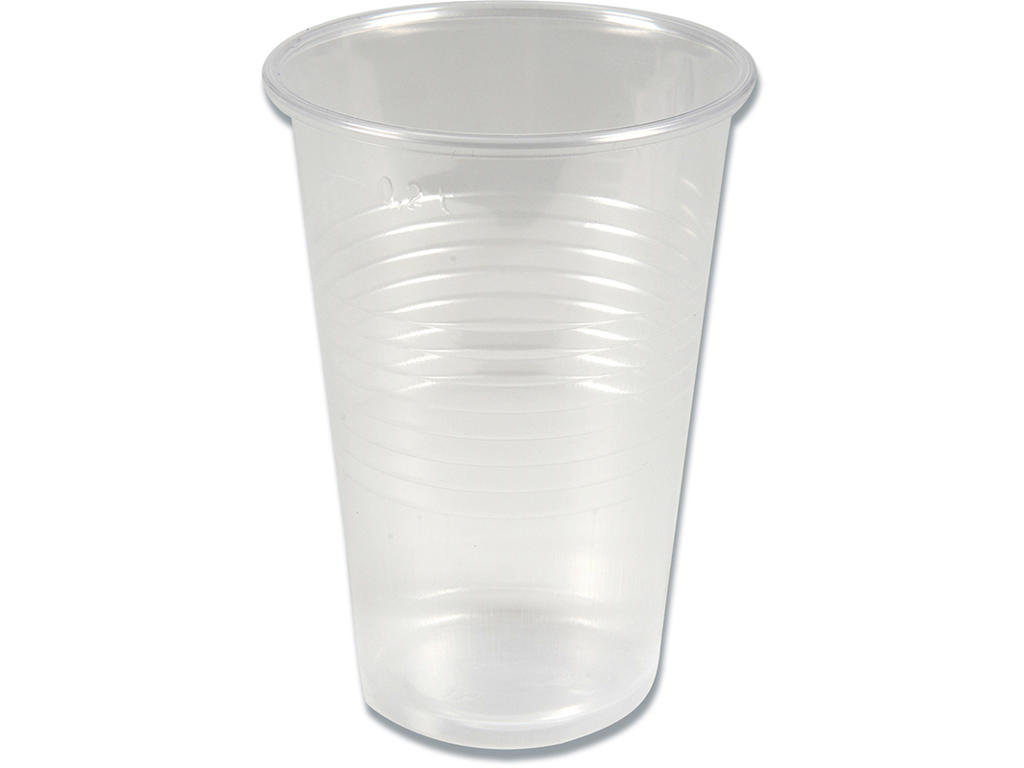 Drikkebæger, Med riller, 20 cl, 100 stk, Gastro 