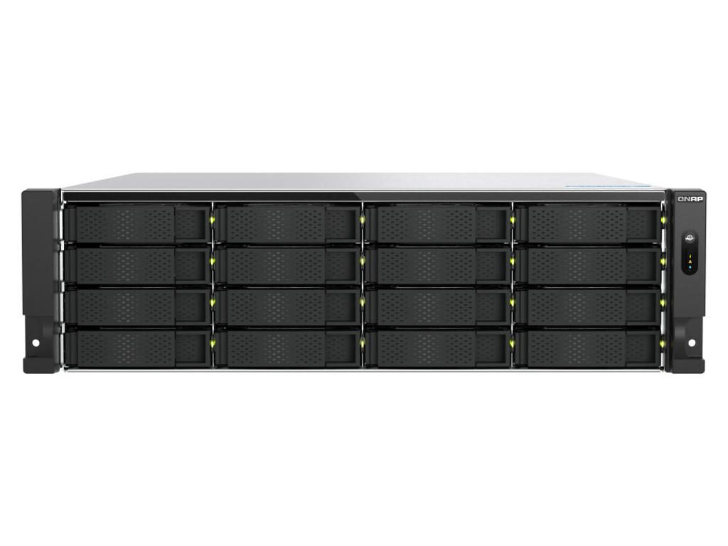 QNAP TS-H1677AXU-RP Lagringsserver Stativ (3U) AMD Ryzen™ 7 7745 32 GB DDR5 0 TB QNAP QTS Sort, Grå