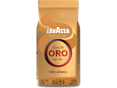 Kaffe, Hele bønner, Mellemristet, 1000 g, 1 pose, Lavazza Qualita Oro