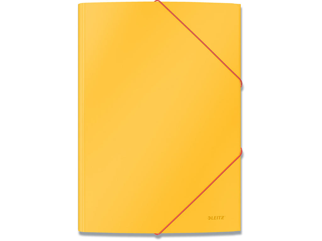 Samlemappe, 3 klapper, 2 elastikker, Varm gul, Leitz Cosy 