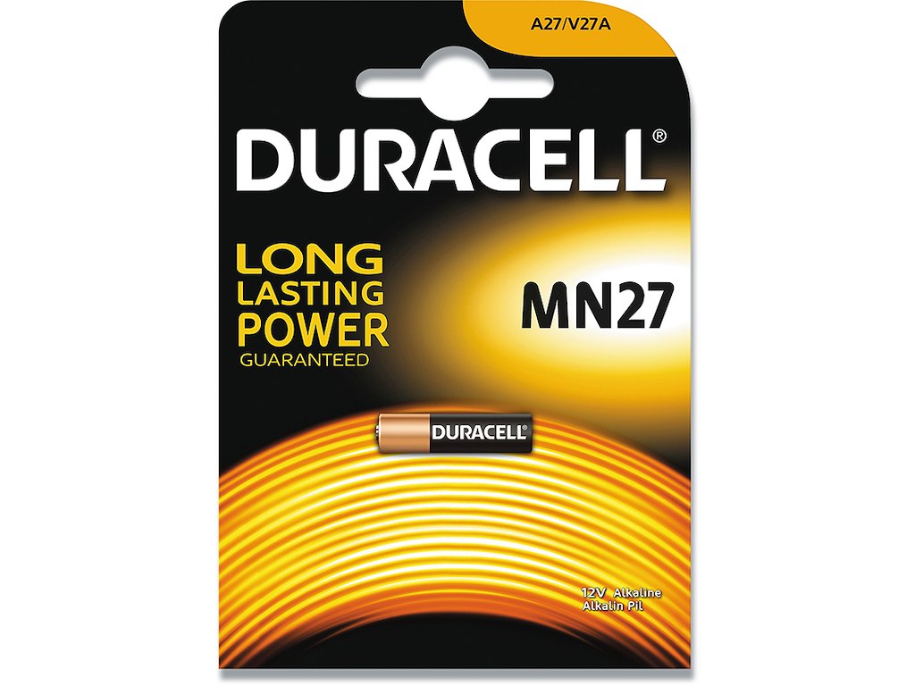 Batteri, MN27, 12 V, 1 stk, Duracell Security