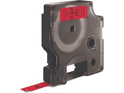 Labeltape, 9mm x 7m, Sort på Rød, 1 rulle, Dymo D1 40917