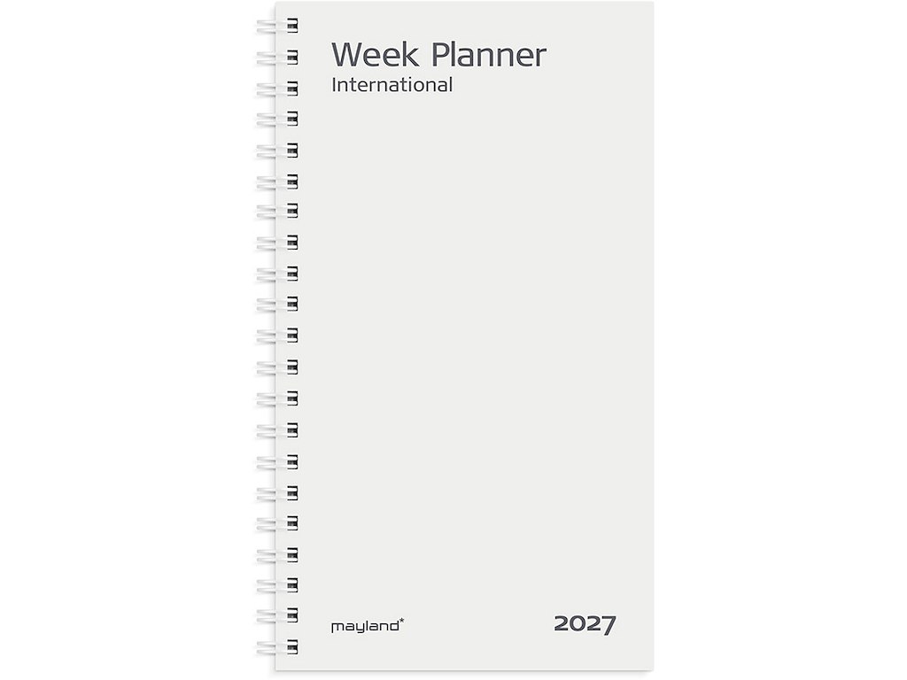 Planner, 2027, Week International, 1 uge pr. opslag, Refill, Mayland