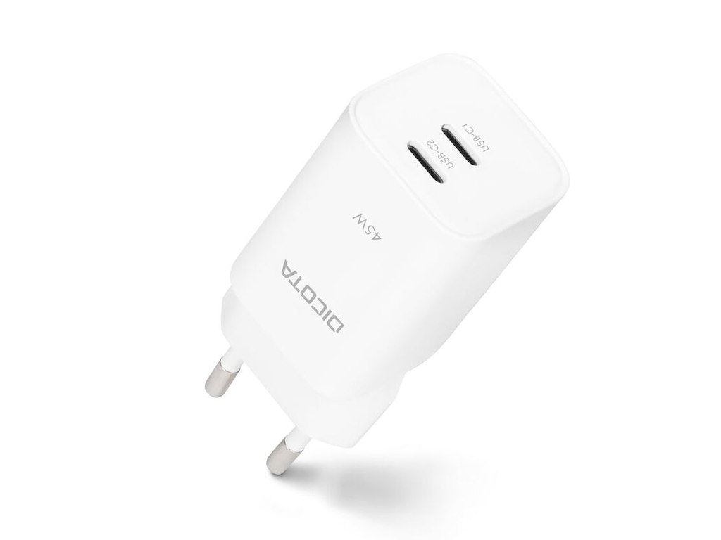 DICOTA D32182 oplader til mobil enhed Laptop, Smartphone, Tablet Hvid Vekselstrøm Hurtig opladning Indendørs