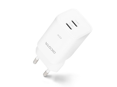 DICOTA D32182 oplader til mobil enhed Laptop, Smartphone, Tablet Hvid Vekselstrøm Hurtig opladning Indendørs