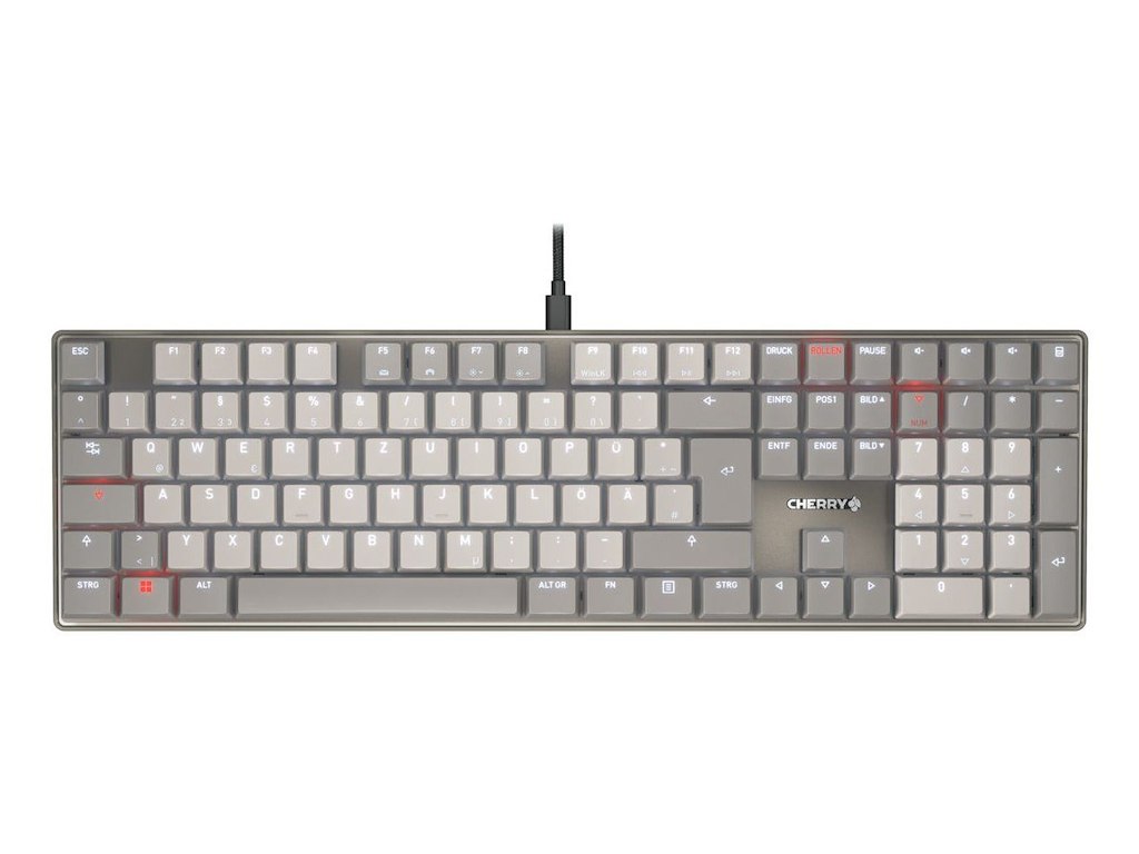 CHERRY KC 500 MX LP tastatur Hjemme/kontor USB QWERTZ Tysk Grå
