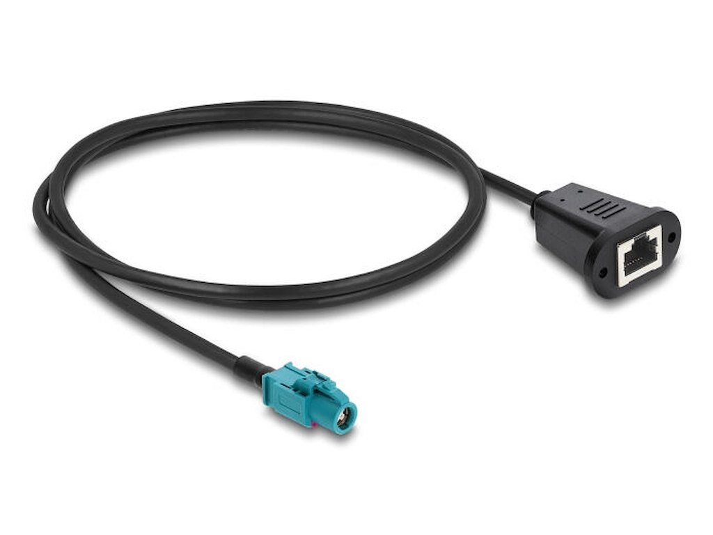 DeLOCK 90700 koaxial kabel 1 m HSD Z RJ-45 Sort, Blå