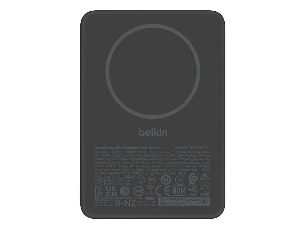 Belkin BPD015HQBK powerbank Trådløs opladning Sort