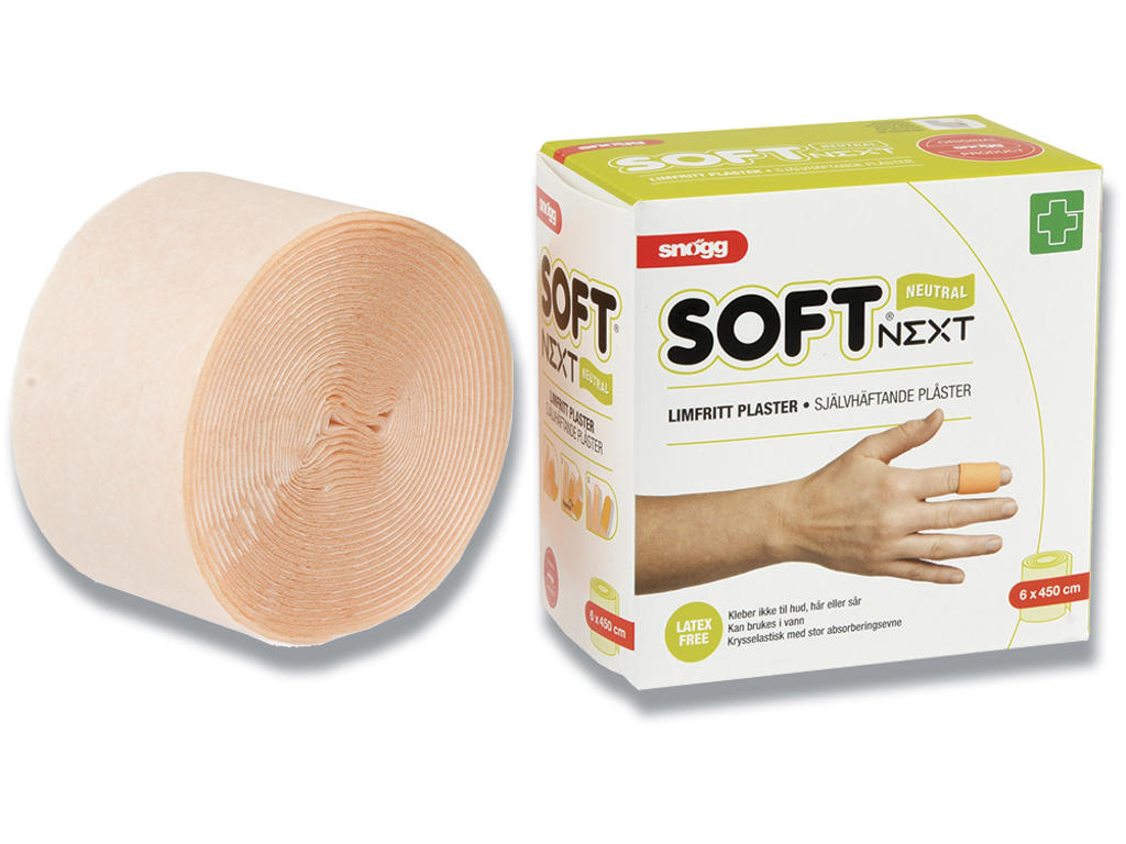 Plaster, Skum, 1 rulle, 60mm x 4.5m, Snøgg Soft Next Neutral