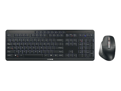 CHERRY Stream desktop ultimate tastatur Mus inkluderet Hjemme/kontor USB + RF Wireless + Bluetooth QWERTY Engelsk Sort