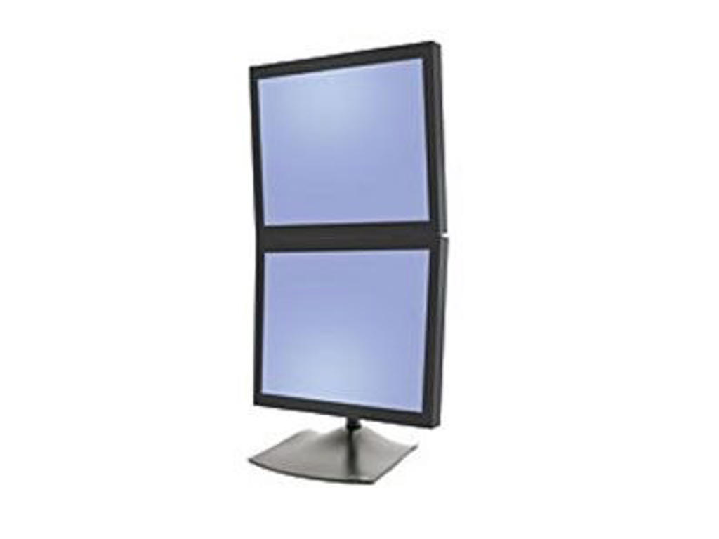 Ergotron DS Series DS100 Dual Monitor Desk Stand, Vertical 61 cm (24") Skrivebord Sort