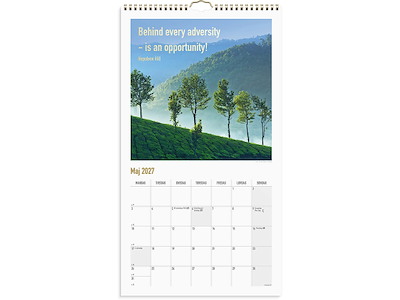 Vægkalender, 2027, Dream&Do, 1 måned pr. opslag, Mayland
