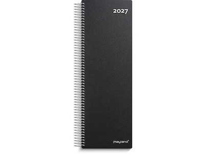Kalender, 2027, Notering, 1 dag pr. side, Sort, Mayland