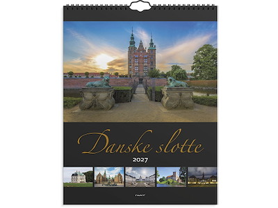 Vægkalender, 2027, Danske Slotte, 1 måned pr. opslag, Mayland