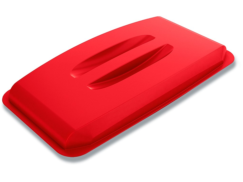 Låg til affaldsspand, 60 liter, Rød, Durable DURABIN LID 60