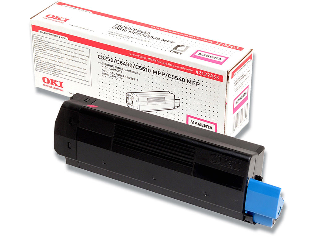 Toner, C5250-5450-5510, Magenta-rød, 5.000 sider, OKI 42127455