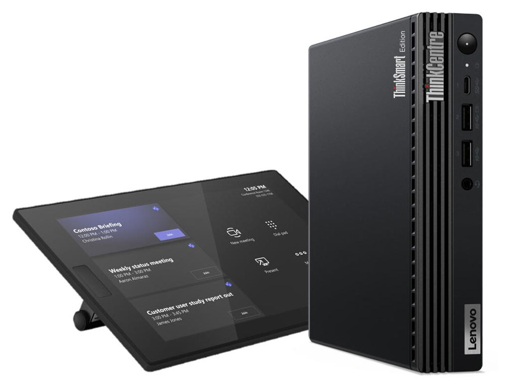 Lenovo ThinkSmart Tiny Kit + Controller Intel® Core™ i3 i3-13100T 16 GB DDR4-SDRAM 256 GB SSD Windows 11 IoT Enterprise Mini PC Sort