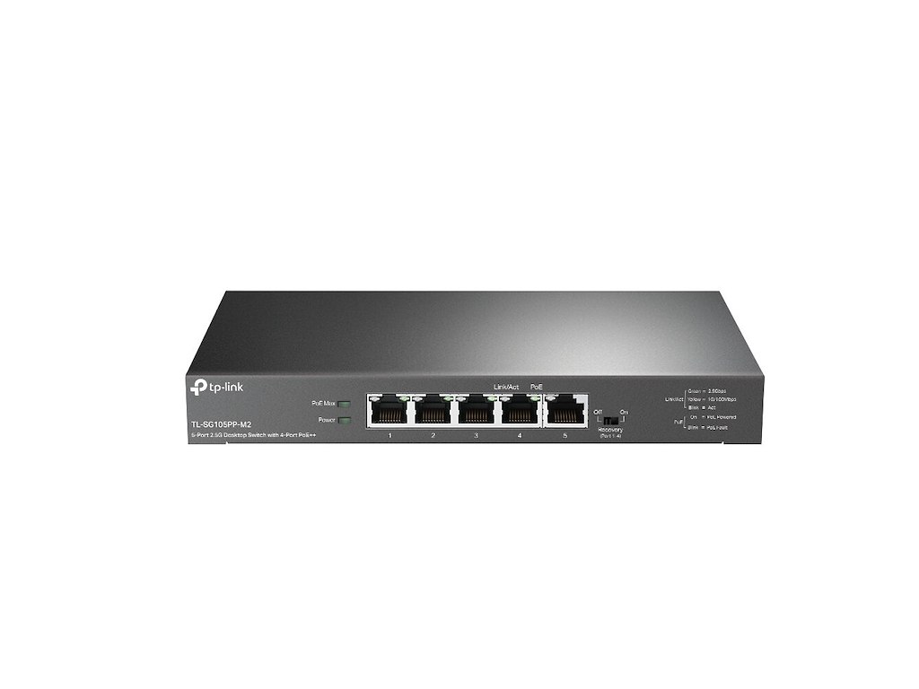 TP-Link TL-SG105PP-M2 netværksswitch Ikke administreret Gigabit Ethernet (10/100/1000) Strøm over Ethernet (PoE) Sort