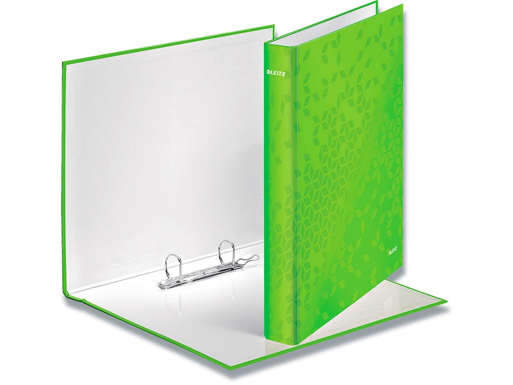 Ringbind, A4 Maxi, 2 D-ringe, Ø25 mm, 4.0 cm, Metallic grøn, Leitz WOW