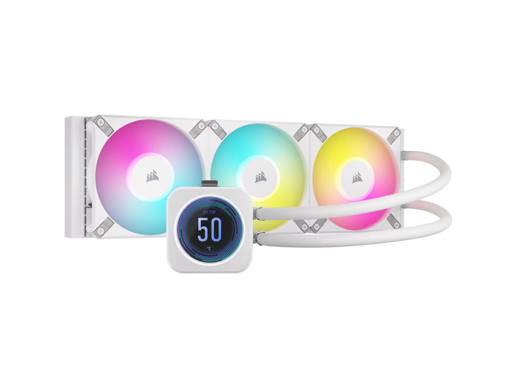 Corsair CW-9060077-WW Computerkølesystem Processor Alt-i-en væskekøler 12 cm Hvid 1 stk