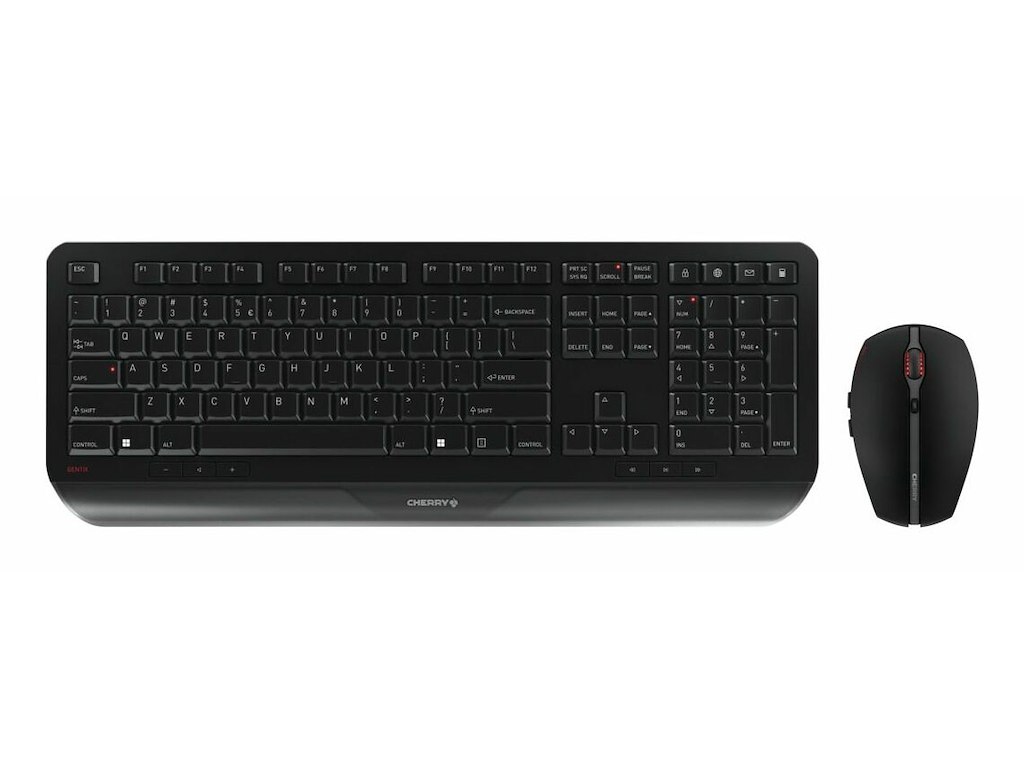 CHERRY JD-7000EU-2 tastatur Mus inkluderet Hjemme/kontor RF trådløst QWERTY Engelsk Sort