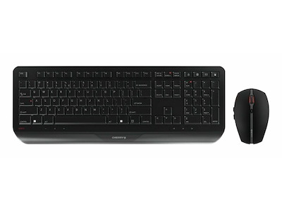 CHERRY JD-7000EU-2 tastatur Mus inkluderet Hjemme/kontor RF trådløst QWERTY Engelsk Sort
