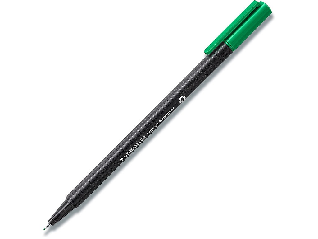 Fineliner, Grøn, 0.3 mm, 1 stk, Staedtler Triplus 334