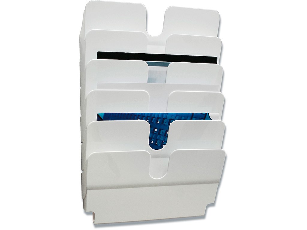 Brochureholder, 6 fag, A4, Tværformat, Hvid, Durable FLEXIPLUS 6