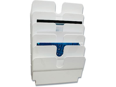Brochureholder, 6 fag, A4, Tværformat, Hvid, Durable FLEXIPLUS 6