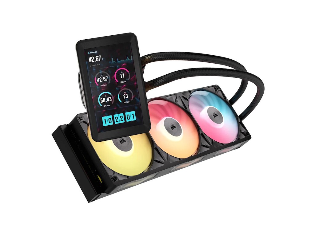 Corsair iCUE LINK TITAN II 360 RX LCD Processor Væskekølingssæt 36 cm Sort 1 stk