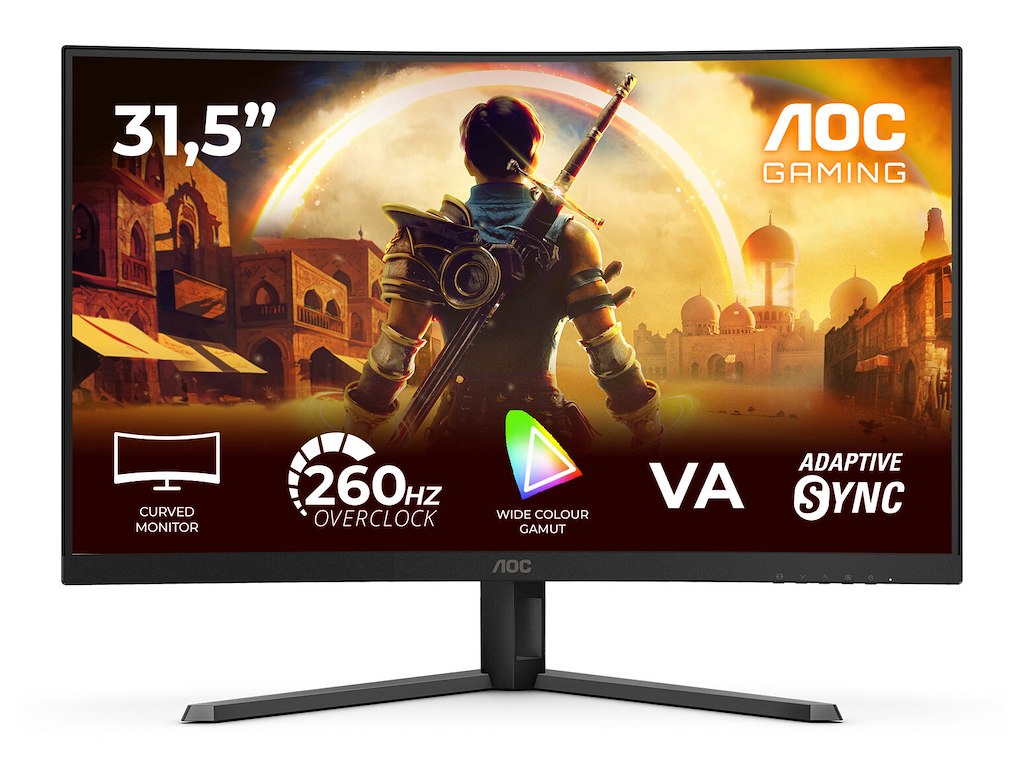AOC G4 C32G42ZE computerskærm 80 cm (31.5") 1920 x 1080 pixel Fuld HD LED Sort, Rød
