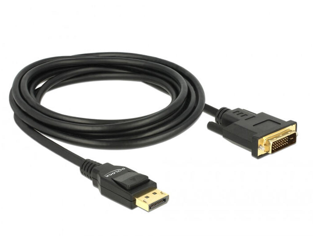 DeLOCK 85314 videokabel adapter 3 m DisplayPort DVI-D Sort