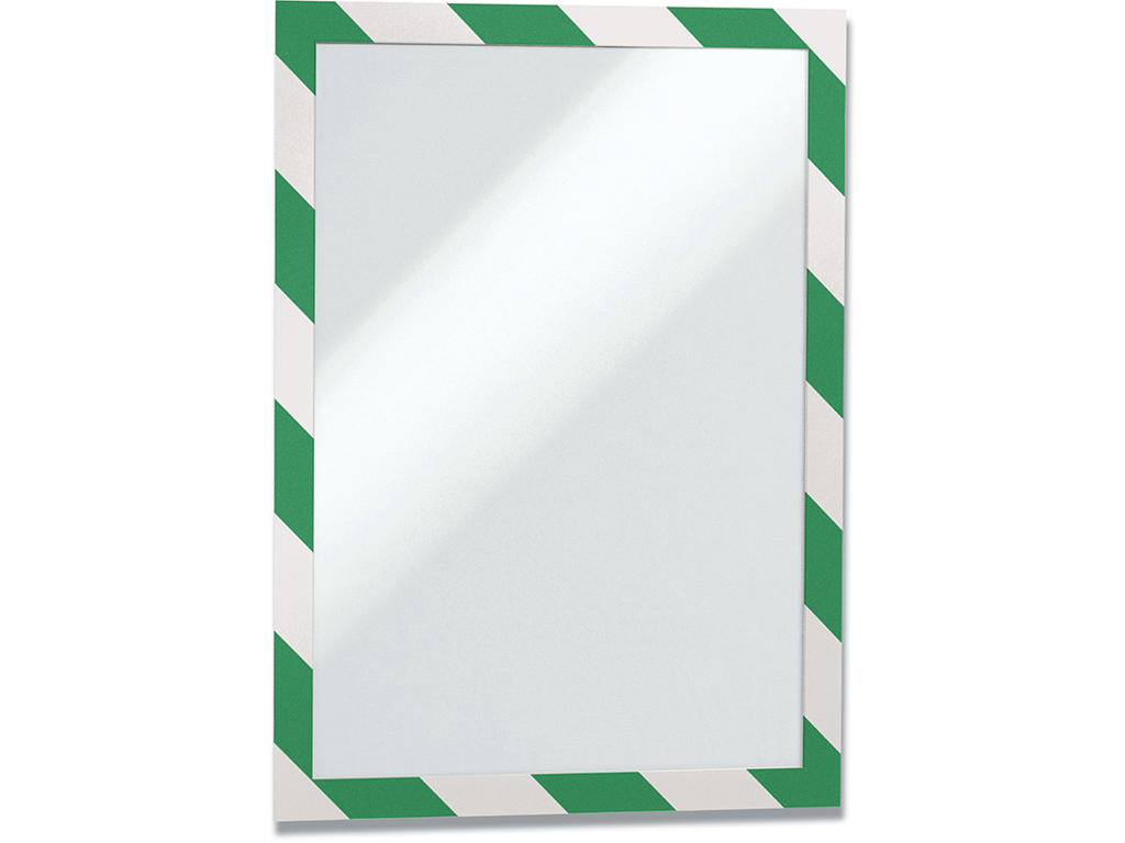 Inforamme, A4, Grøn-Hvid, Selvklæbende, 2 stk, Durable DURAFRAME SECURITY