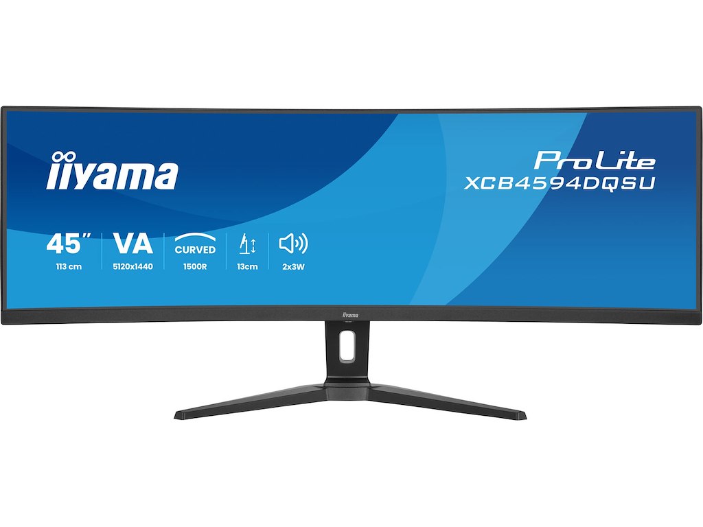 iiyama XCB4594DQSU-B1 computerskærm 111,8 cm (44") 5120 x 1440 pixel Dual QHD LED Sort