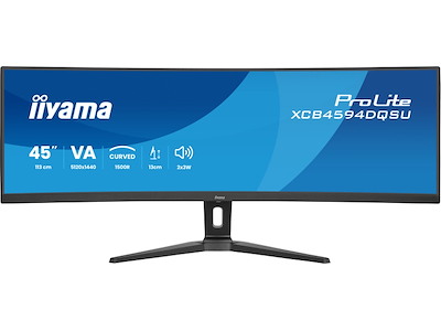 iiyama XCB4594DQSU-B1 computerskærm 111,8 cm (44") 5120 x 1440 pixel Dual QHD LED Sort