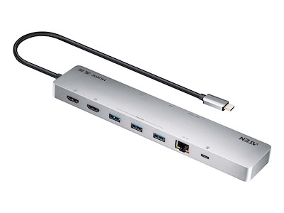 ATEN UH3240 interface hub USB Type-C Sølv