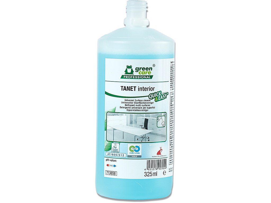 Universalrengøring, Med farve og parfume, 325 ml, Green Care TANET Interior Quick & Easy
