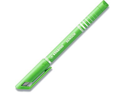 Fineliner, Lysegrøn, 0.3 mm, 1 stk, Stabilo Sensor 189/43